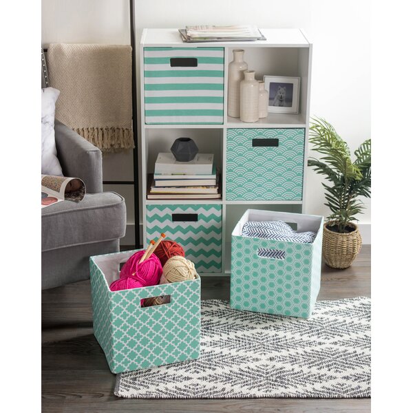 Ebern Designs Jennafer Waves Fabric Bin Reviews Wayfair